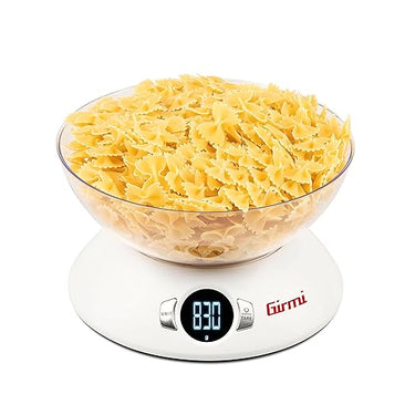 Girmi PS04 Báscula electrónica de cocina, 1,8 litros, color blanco
